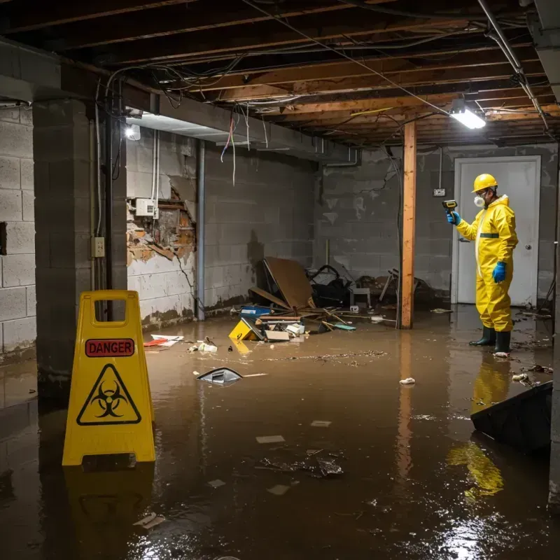 Flooded Basement Electrical Hazard in Central Point, OR Property